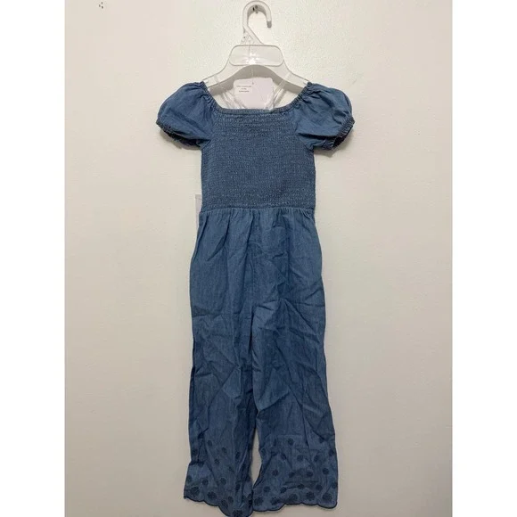 Tahari Girls Blue Chambray Jumpsuit with Matching Headband – Size 5 – NWT - Picture 5 of 5